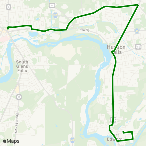 CDTA Hudson Falls / Fort Edward map