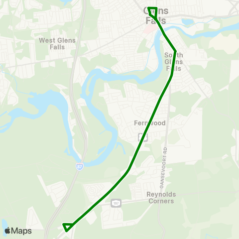 CDTA Moreau / S. Glens Falls map