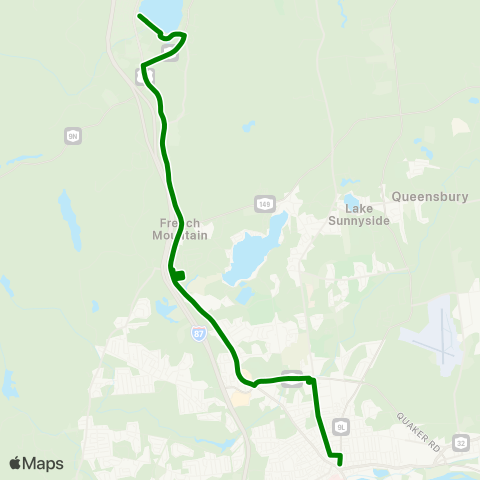 CDTA Route 9 / Lake George map