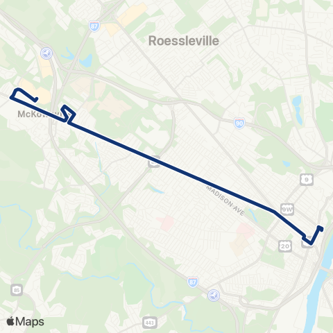 CDTA Western Avenue map