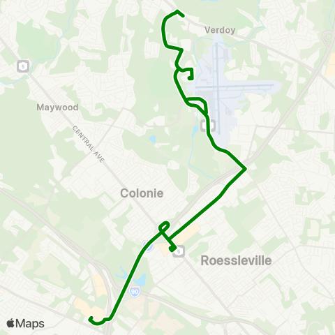CDTA Colonie Crosstown map