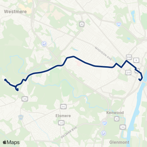 CDTA New Scotland Avenue map