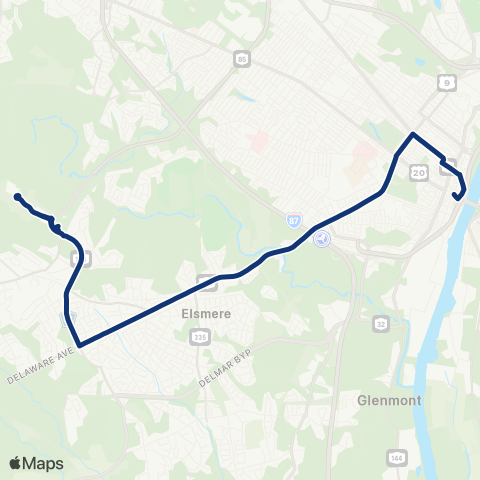 CDTA Delaware Avenue map