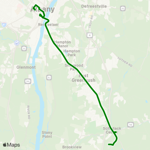 CDTA Albany - Schodack map