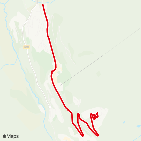 Navettes Cœur de Tarentaise Circuit de Reberty map