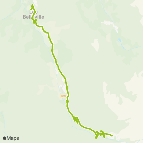 Navettes Cœur de Tarentaise Navette Saint Martin - Val Thorens map