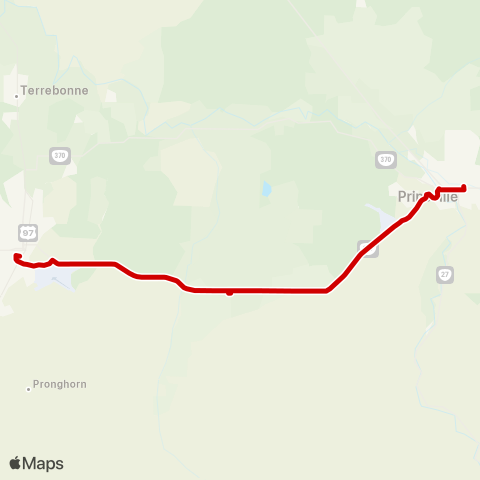 Cascades East Transit Redmond / Prineville map