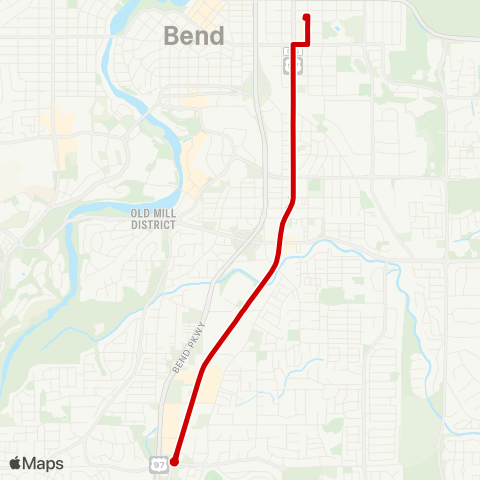 Cascades East Transit South 3rd Street map