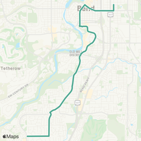 Cascades East Transit Brookswood map