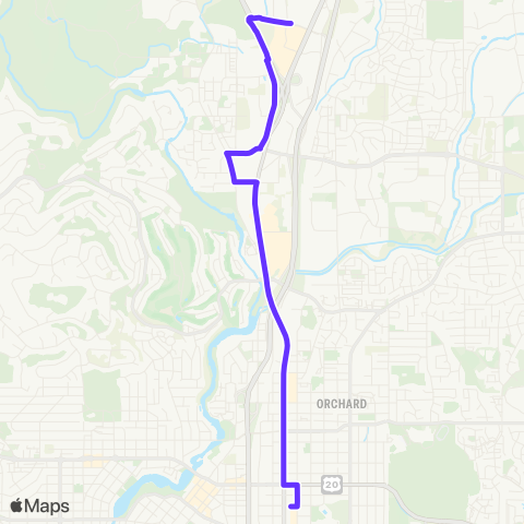 Cascades East Transit North 3rd Street map