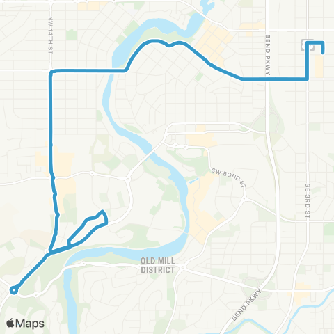 Cascades East Transit Galveston / 14th map