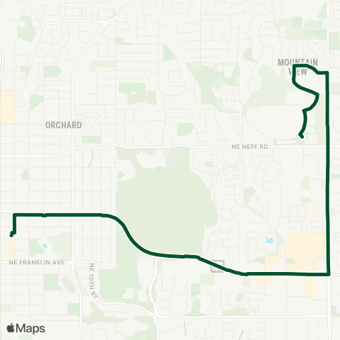 Cascades East Transit Greenwood map