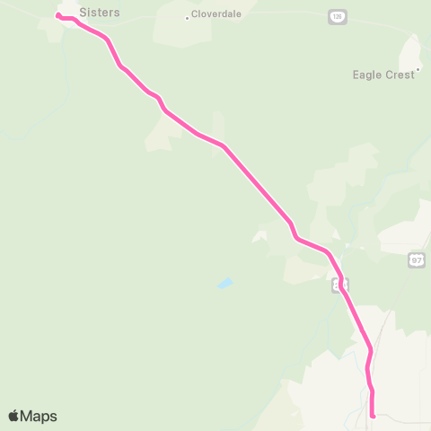 Cascades East Transit Sisters / Bend map