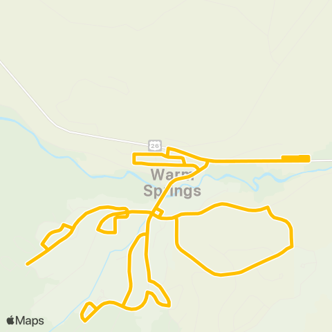 Cascades East Transit Warm Springs / Madras map