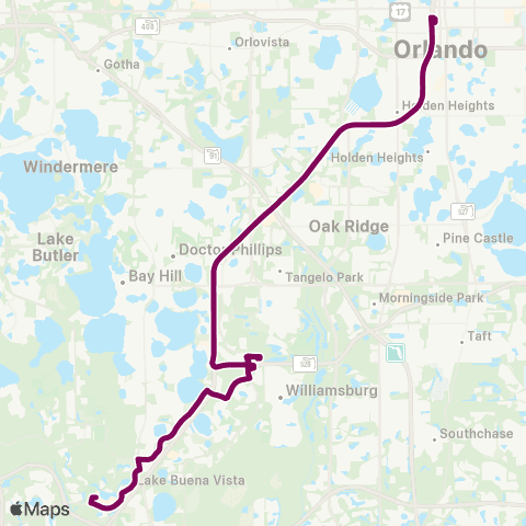 LYNX Orlando / Dest. Pky / Disney Spg Exp map