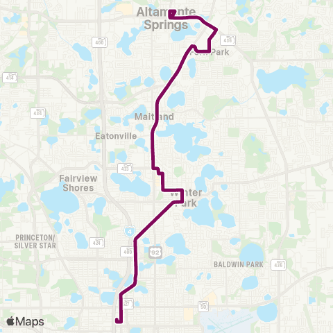 LYNX Orange Ave / S. U. S. 17 - 92 map