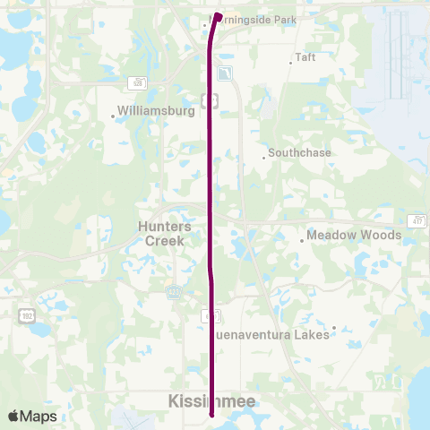 LYNX U. S. 441 / Kissimmee map