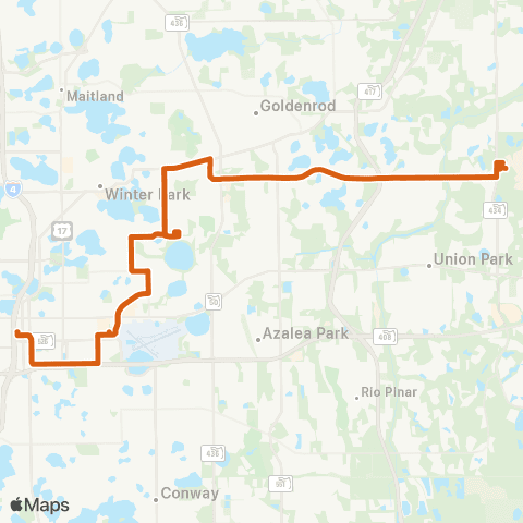 LYNX University Blvd / UCF map