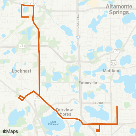 LYNX Winter Pk / Rosemont / West Town Pkwy map