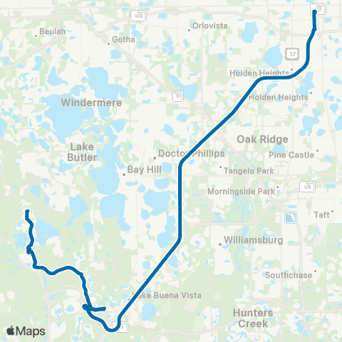 LYNX Orlando / Disney Express map