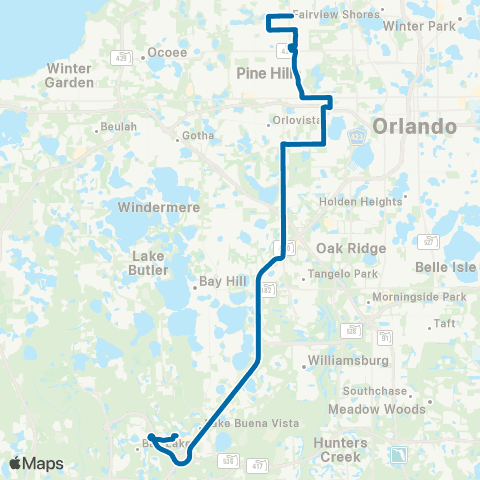 LYNX Magic Kingdom / Rosemont map