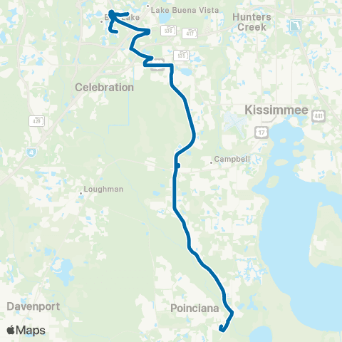 LYNX Disney Direct / Poinciana map