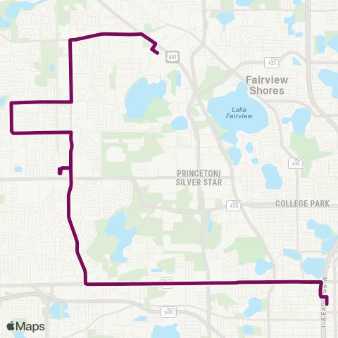 LYNX W. Colonial Dr / Pine Hills Rd map