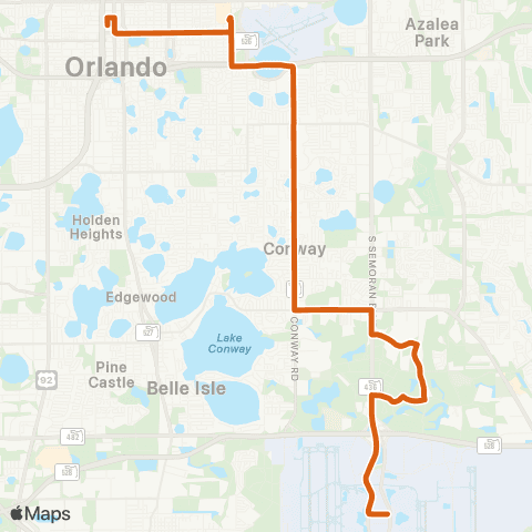 LYNX Conway Rd / Orlando Intl. Airport map