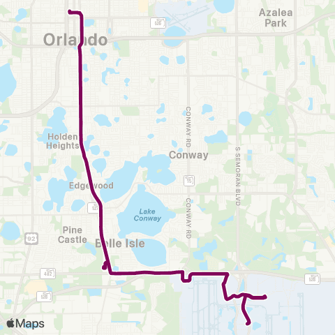 LYNX S. Orange Ave / Orlando Intl. Airport map