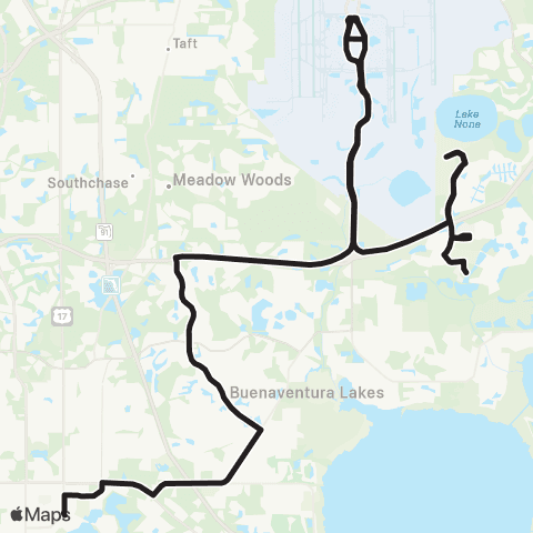 LYNX Kissimmee / Medical City / Oia FastLink map