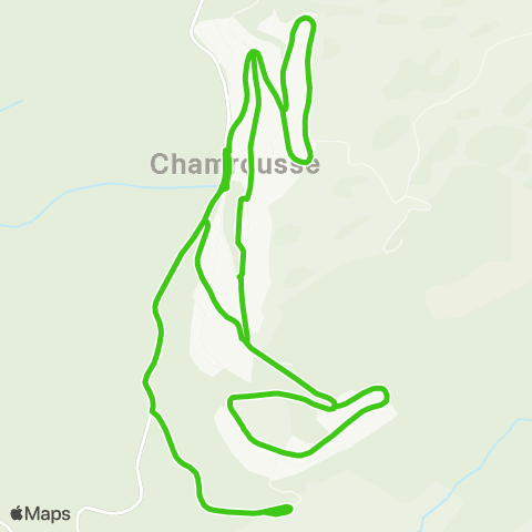 Navette de Chamrousse Navette Verte : Chamrousse 1750 Roche Béranger map