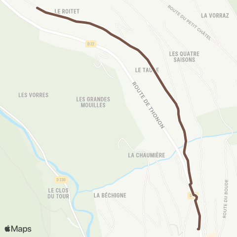 Châtel Bus Centre village / Le Roitet map