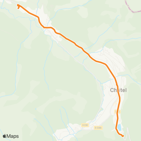Châtel Bus TC de la Panthiaz - Église - Gabelou map