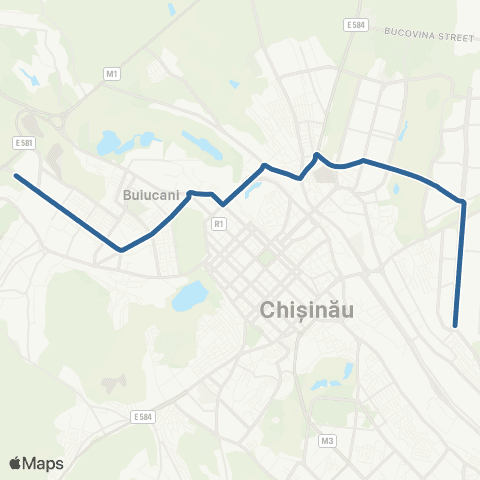 PUA Sat. Bubuieci (Str. Ștefan Cel Mare) - Str. Meșterul Manole map
