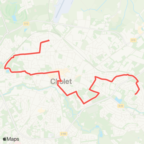 Choletbus Croix Blanche - Verger map