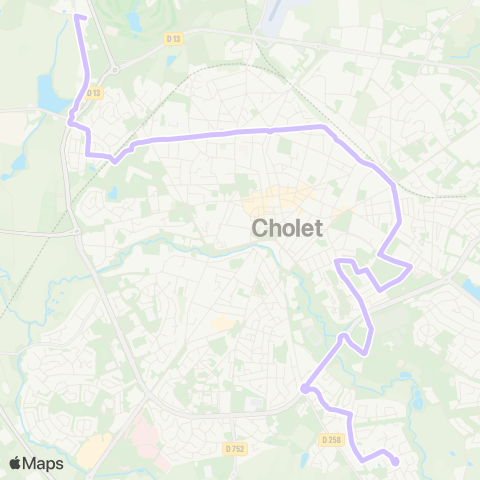 Choletbus Eurespace - Le Plessis map