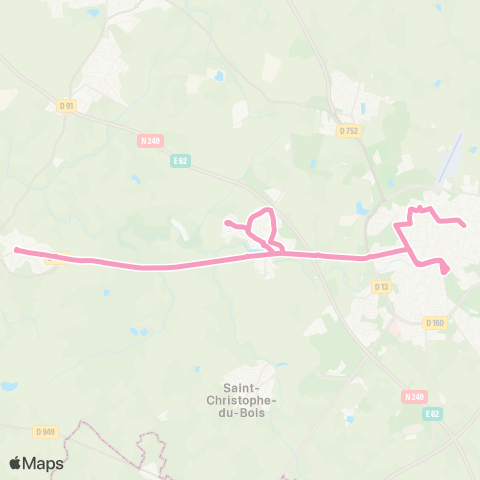 Choletbus La Romagne - La Séguinière - Cholet map