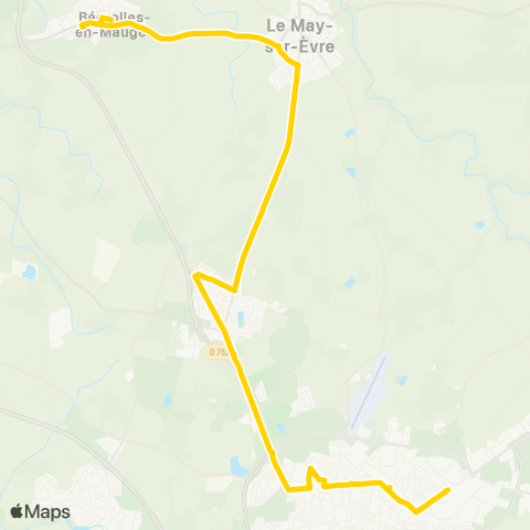 Choletbus Bégrolles - Le May - St Léger - Cholet map