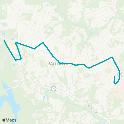 Chapel Hill Transit CW - Carrboro / Weaver Street / UNC map