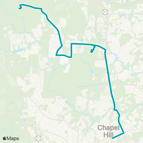 Chapel Hill Transit Morris Grove-Chapel Hill HS-Rogers Rd map