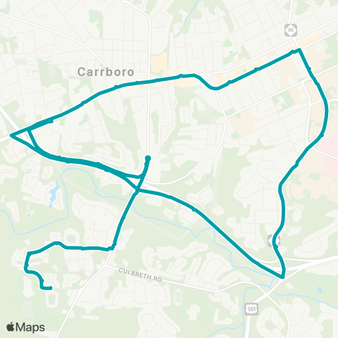 Chapel Hill Transit Carrboro / Dtwn CH / Jones Ferry Rd map