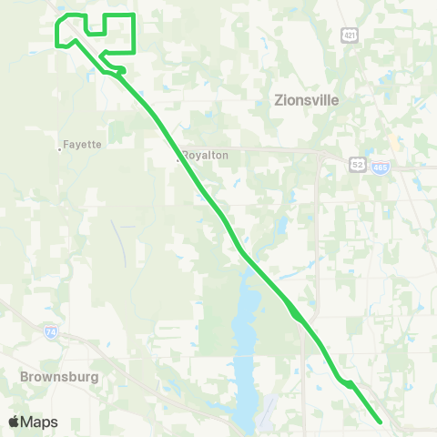 CIRTA Whitestown Connector map