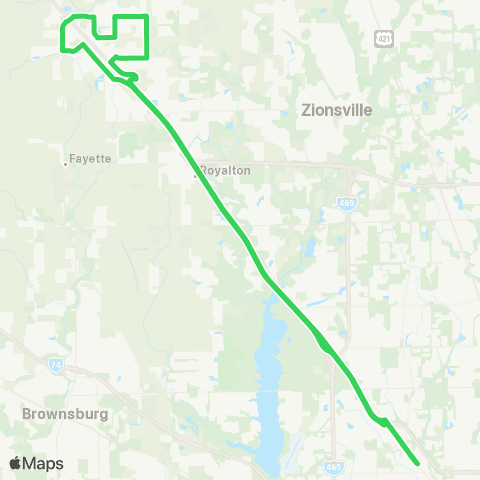 CIRTA Whitestown Connector Saturday map