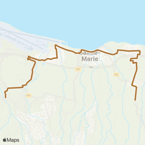 Citalis Capitaine<>Rivière des Pluies map