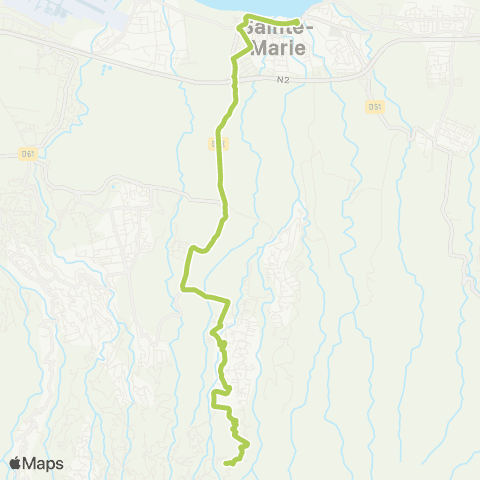 Citalis Montée Sano<>Hôtel de ville de Ste Marie map