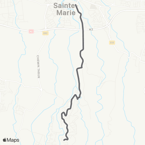 Citalis Terrain Elisa<>Hôtel de ville de Ste Marie map