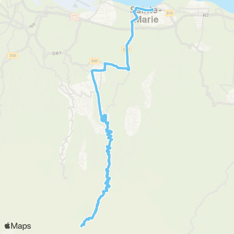 Citalis Piton Fougères<>Hôtel de ville de Ste Marie map