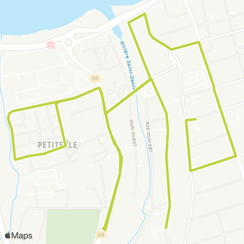 Citalis Bas de la Rivière<>Hôtel Ville de St Denis map