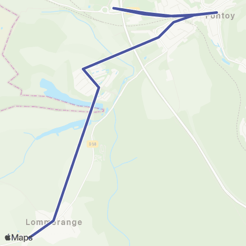 TeMo'B (Citéline) Lommerange Cimetière <-> Fontoy Super U map