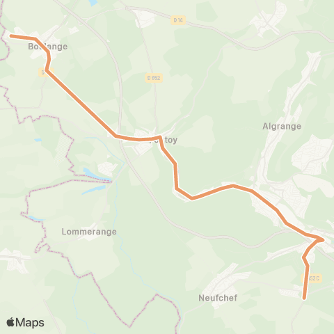 TeMo'B (Citéline) Boulange Cité du Bois <-> Hayange Hurlevent map